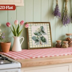 Plaid White Flower Wooden Plaque Creamy Rustic Torn-edge Botanical Home Wall Art