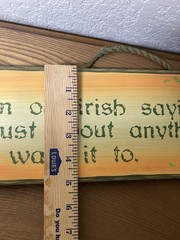 Irish Hanging Sign Wood 20” X 5” “Old Irish Saying” St. Patrick’s Day Decor