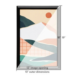 12″ x 18″ Rounded Photo Poster and Picture Frame Home Office Wall Decor, Black