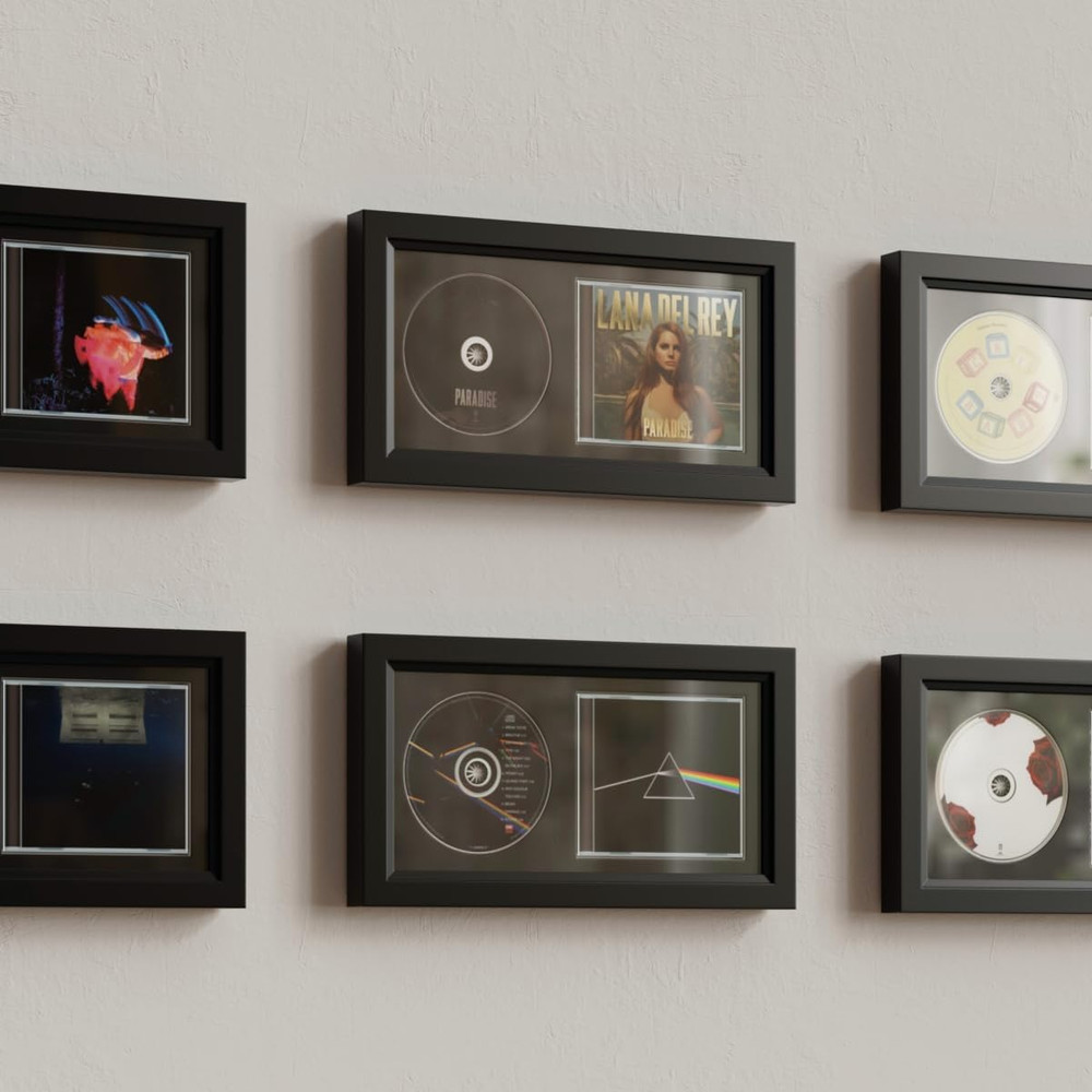 Solid Wood CD Display Frame for Cases & Discs – Tabletop Mount & Wall Mount, Acr