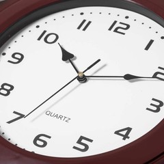 Quickway Imports Wall Clock Brown Octagon Wood-Look 12″ Silent Modern Decor