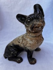 Antique French Bulldog Doorstop