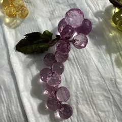 Vintage 9 Acrylic Grape Faceted Clusters Home Decor/Crafts Multi Colors