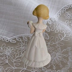 Vintage Enesco Growing Up Birthday Girl Figurine Age 5 Blonde Girl 1981
