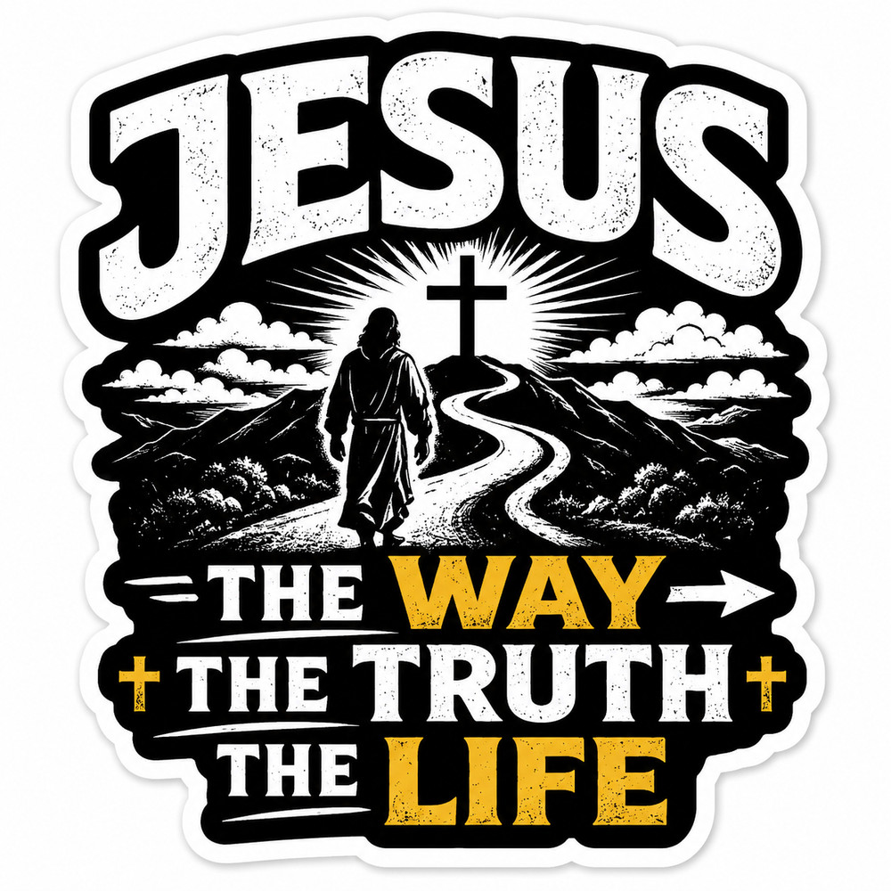 Jesus The Way The Truth The Life Christian Vinyl Decal Sticker Car Truck Window