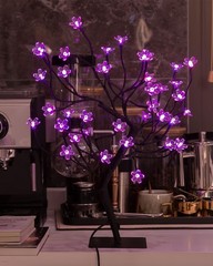 «Cherry Blossom Bonsai Tree Light 20IN Tree Lamp with24V UL-Listed Adapter and M