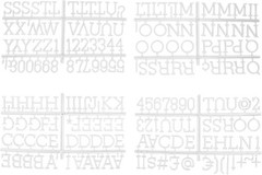 1 Inch Letters for Felt Letter Board, 188 Pieces 1 inch, 1 inch White
