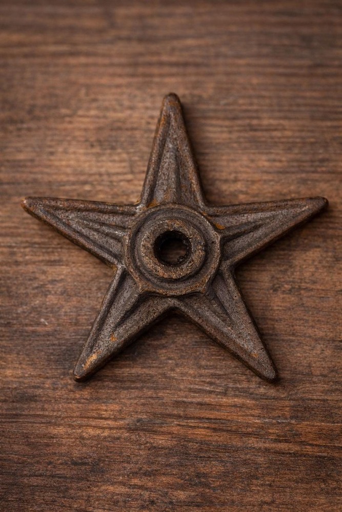 Cast Iron Star Vintage Rustic Farmhouse Barn Decor Architectural Accent