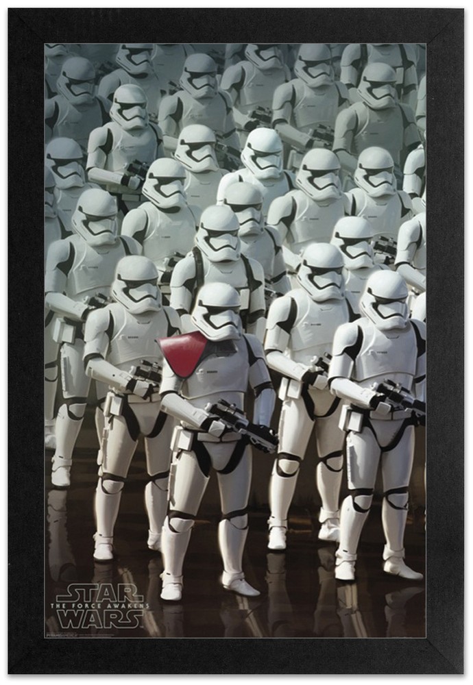STAR WARS THE FORCE AWAKENS STORM TROOPER ARMY 13×19 FRAMED GELCOAT POSTER VADER