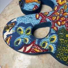 Anthropologie Fabric Letter A «A» Wall Decor 9in Multicolor Patchwork Boho