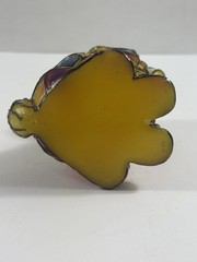 Stained Glass Style Dog Figurine Colorful Mosaic Puppy Resin Plastic Decor 6”