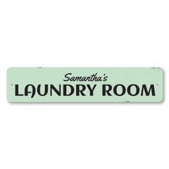 Laundry Room Name Sign, Personalized Laundry Room Metal Wall Decor – Aluminum