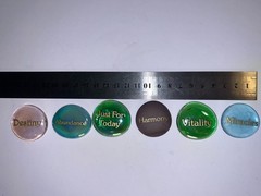 Inspirational Affirmation Glass Stones Set of 6 – Motivational Words Decor