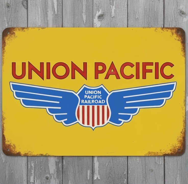 Union Pacific Railroad 8 x 12 Vintage Novelty Metal Sign Made In USA