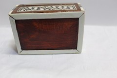Vintage Trinket Box Inlaid Wood Jewelry Box Decorative Box Small 3 3/4″ x 2 1/2