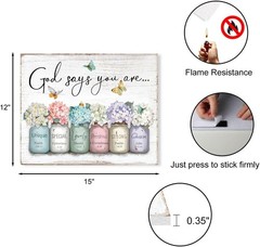 Inspirational Bible Verse Wall Art: God Says You Are Wall Sayings Flowers in …