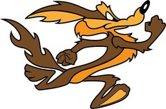 Wile E Coyote (Running) Vinyl Decal / Sticker ** 5 Sizes **