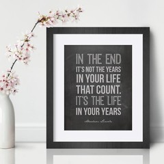 Abraham Lincoln Inspirational Wall Art Print Motivational Quote Poster Decor