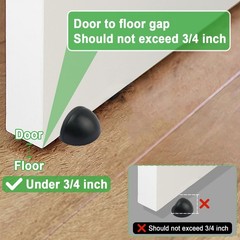 2 Pcs Adhesive Door Stopper Stainless Steel Floor Door Stopper Floor Mounted …