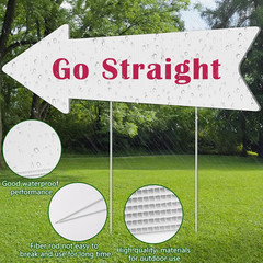 Customizable Directional Arrow Signs with Stakes – 4 Pack, 17×6 Inches