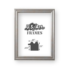 US ART Frames .75″ Cloud Silver Picture Frame 11″ to 24″ – Set of four