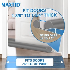 Large Door Draft Stopper 30 Inch for Small Size Bedroom Door, Fits 0.5 to 1.7…