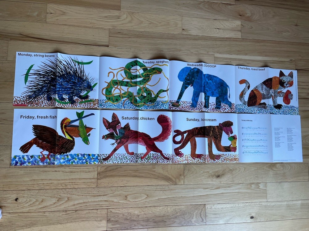 Scholastic Today Is Monday Wall Poster 2 Piece, Each 10.5x62in