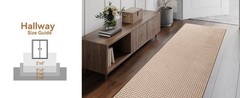 2×10 ft Hallway Runner Rug Extra Long Boho Woven Kitchen Runner Rugs Mat Non