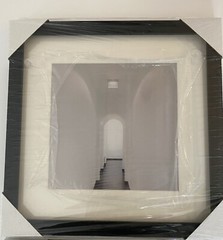 Yaynice Abstract Architectural Framed Wall Art Modern Grey White Black 2 Pieces