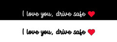 2 Pack-I Love You, Drive Safe Vinyl Decal Sticker Rearview Mirror Car Window