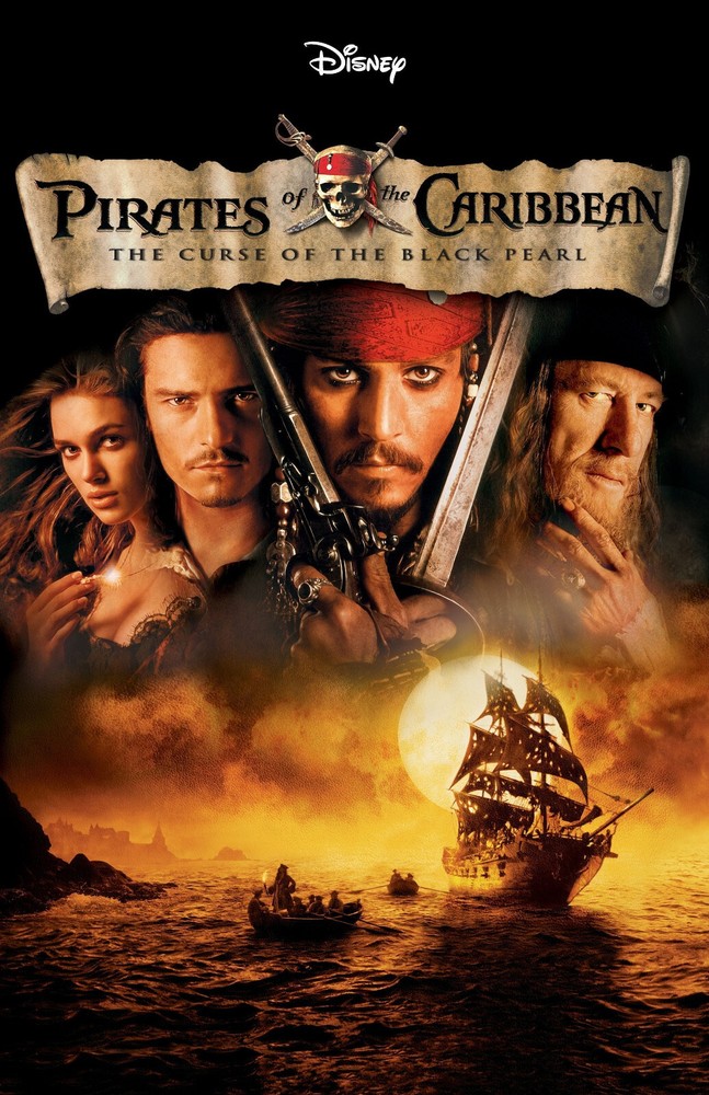 AA3356 Pirates of the Caribbean The Curse of the Black Pearl Poster 11×17