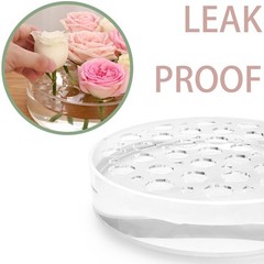 Acrylic Flower Vase 8 in Dia. Circular Leak-Proof Clear Acrylic Low Vase with…