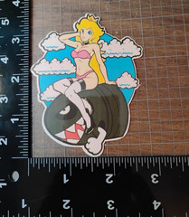 Princess Peach Funny Adult Humor Sexy Vinyl Decal Sticker