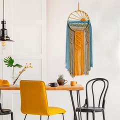 Macrame Wall Hanging Boho Macrame Wall Decor, Sunset Wall Art Dream Catcher H