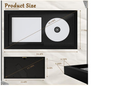 CD Display Frame Solid Wood Self Standing 14.4×7.7 Inch Home Decor Display Holde