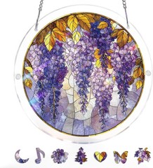 Dawn Flower Acrylic Puzzle Suncatcher Window Hanging Home Garden Decor