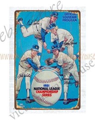 wall art 1981 baseball vs Montreal Expos metal tin sign