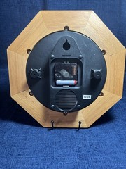 INGRAHAM 11.5″ Octagonal Wooden Wall Clock Battery Operated Excellent!