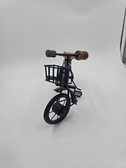 Mini Bicycle Art Metal & Wood Cycling Art Display Black 11.5” Long Veteran Owned