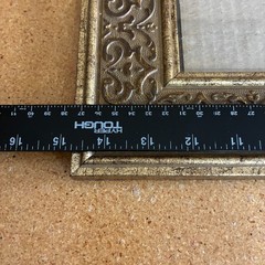 VTG Gold Brown Ornate Wood Picture Frame 15 x 13 Traditional Scroll Detail