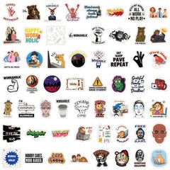 110Pcs Workaholic Stickers for Kids Teens Girls Scrapbooking Water Bottles