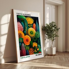 Yayoi Kusama Forest Poster, Japanese Mystical Abstract Wall Art