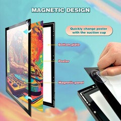 LED Poster Frame 16″×24″ with Remote and Manual Control, Adjustable Brightnes…