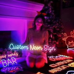 Custom Made Your Name, Quote or Logo Neon Sign Personalized LED Wall Decor