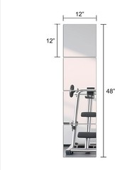 Versatile 2″x2″ Frameless Glass Mirror Tiles – 4pcs for Home & Gym Decor