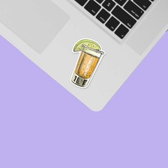 Lime & Tequila Sticker – Mini Drink Decal for Water Bottle & Laptop