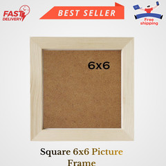 6X6 Photo Frame Solid Wood Frame Square 6X6 Picture Frame.No Paint.Protection