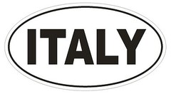 ITALY Oval Bumper Sticker or Helmet Sticker D2117 Country Euro oval