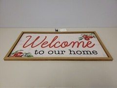Ashland Welcome to Our Home Wall Sign Apples – 24 x 13 x .5 In Tall Autumn