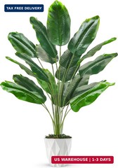 Der Rose Tall Fake Plants 28″ Artificial Potted Tropical Faux Plants Banana Tree